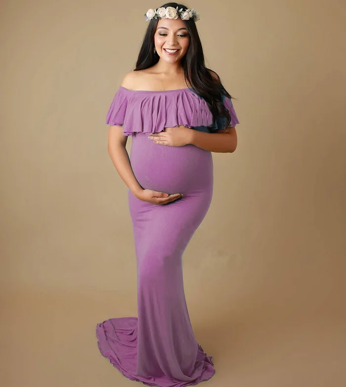dresses purple Средства ухода за кожей для будущих мам платья Беременность платье вечернее одежда на выход materntiy платья для фотосессии Средства ухода за кожей для будущих мам с Одежда для фотосьемки 1115 - Цвет: dresses purple