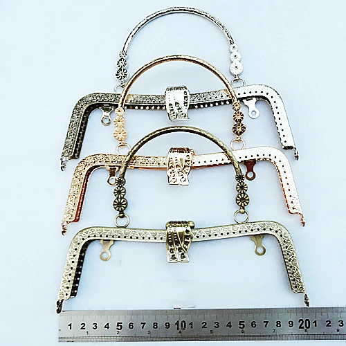

20.5cm golden silver vintage bronze color women metal purse frame bag clasp accessories month golden 2pcs/lot