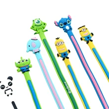 2PC random hair Cartoon Earphone Cable Wire Cord Organizer Winder for Phone Tablet MP3 Computer Headphone winding thread tool