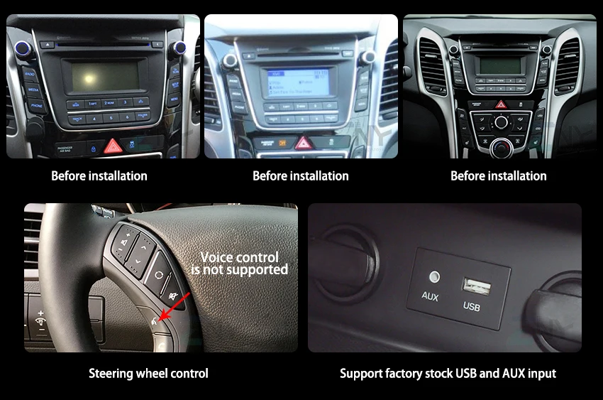 Clearance 7" IPS Android 8 Car DVD Auto Radio For Hyundai I30 Elantra GT 2011-2016 2 Din GPS Navigation Multimedia FM RDS Video Stereo 1