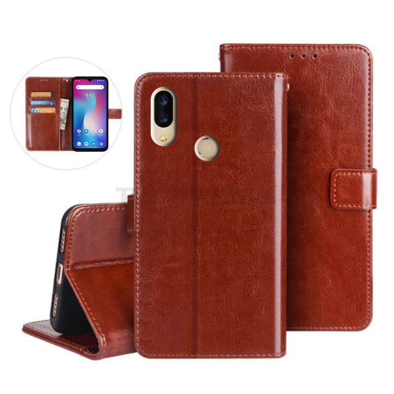 UMIDIGI Power Case Protection Stand Style PU Leather Flip Silicone Back Cover For UMIDIGI Power Mobile Phone Wallet Capa 6.3"