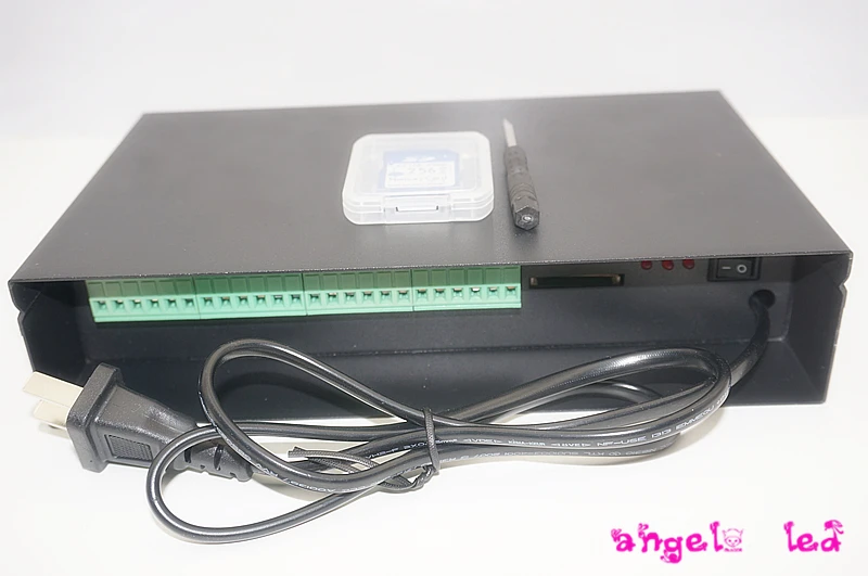 T8000 AC110V-240V SD карты светодиодный контроллер полный цвет для WS2801 WS2811 LPD8806 APA102 8192 Пиксели DC5V Водонепроницаемый Контроллер