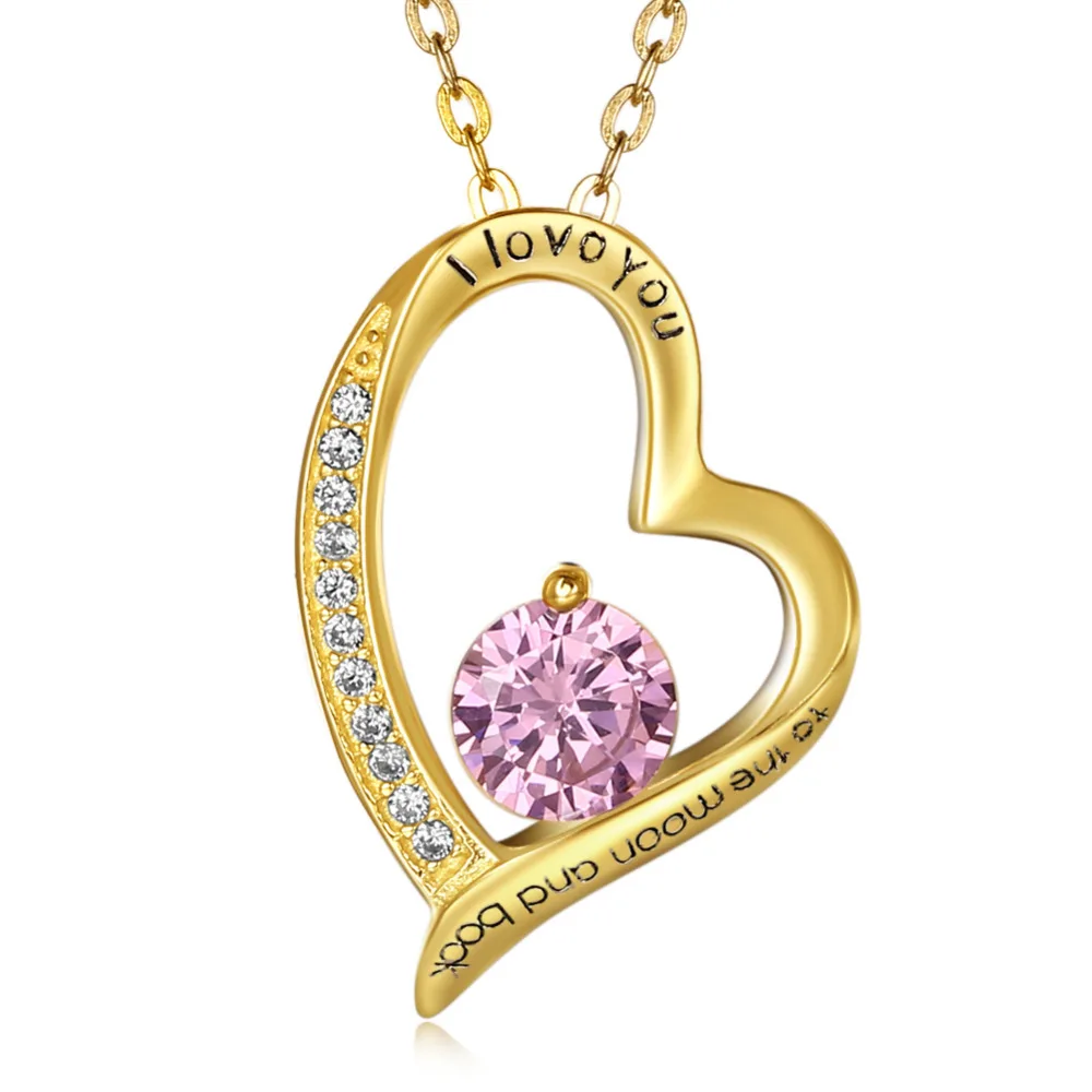 

There is silver certificate!Real Pure 100% 925 Sterling Silver necklace For Women Bule zircon heart necklaces pendants colar 101