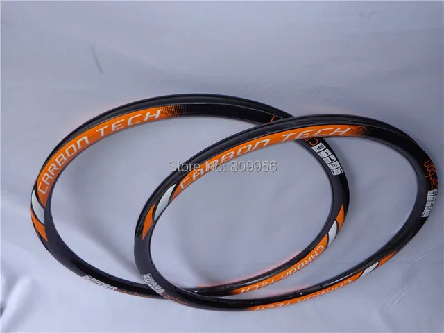 Cheap full carbon Bike Wheels & Rims MTB bike wheel 26in mountain bicycle wheel orange