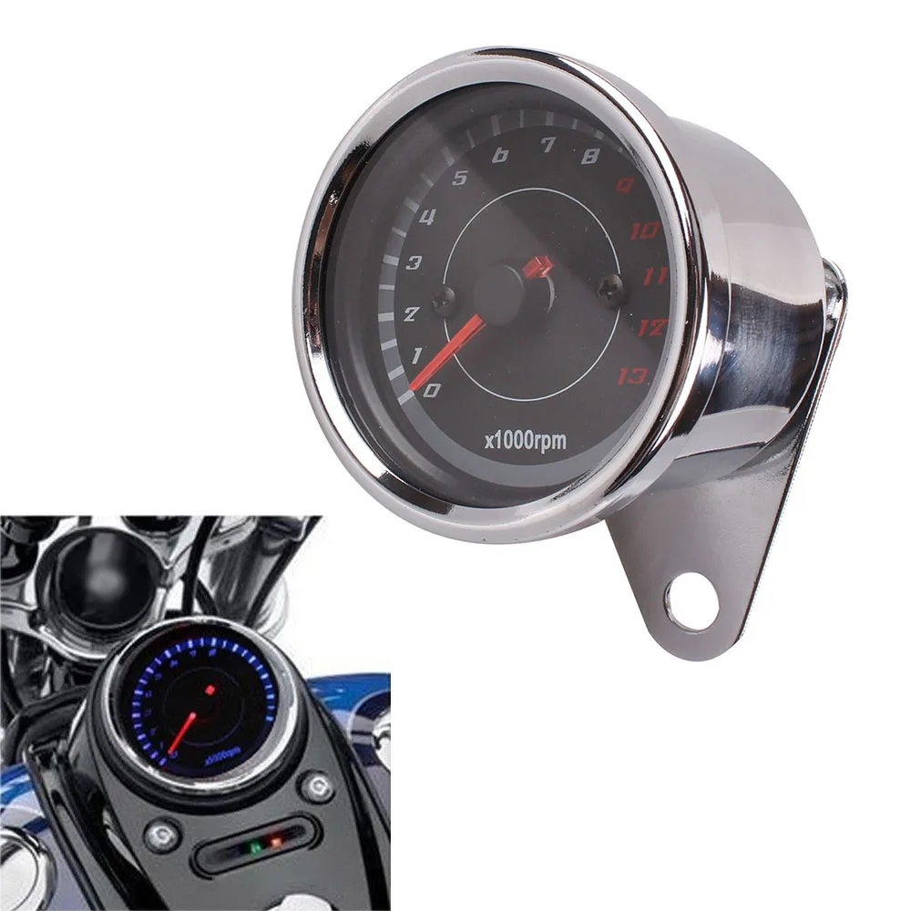 

13000 RPM Scooter Motorcycle Analog Tachometer Gauge Night Light Motorcycle Instruments Scooter Speed Indicator For Motorcycle