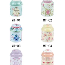 Круглый Оловянная коробка для чая для конфет и ювелирных изделий Коробка для хранения подарка W9248