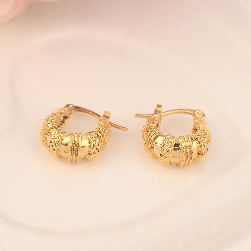 

2pairs New Fashion Jewelry Geometric round Earrings for Women girls Gold dubai india hoop Huggies Twisted Cross Earring gifts