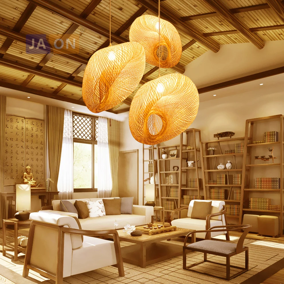 

led e27 Southeast Asia Iron Bamboo Handwork LED Lamp LED Light.Pendant Lights.Pendant Lamp.Pendant light For Dinning Room Store