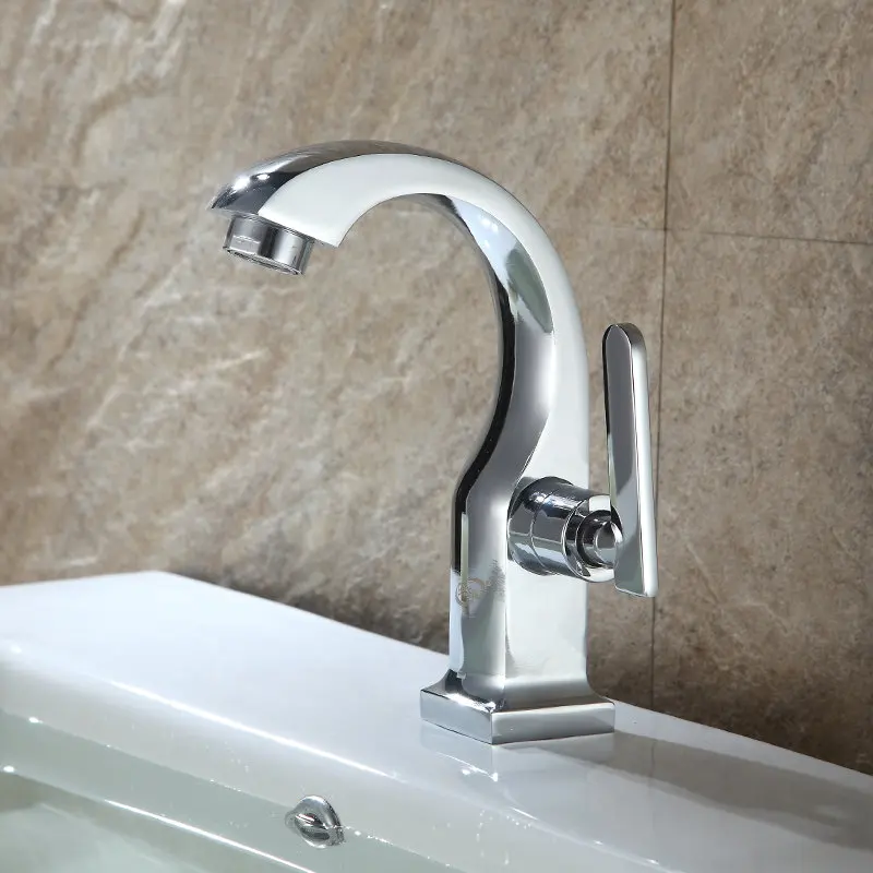 Billige FRÜHLING SOMMER Kalt wasser Becken Wasserhahn für Bad Einzigen Handgriff Waschbecken Waschbecken Chrom DLMP1001