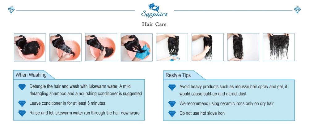 Safira cabelo humano brasileiro tecer pacotes cabelo