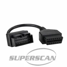 For Kia 20pin Cable Kia OBD 2 II female Diagnostic Tool Scanner Code Reader Adapter OBD 2 II female Kia 20pin Cable