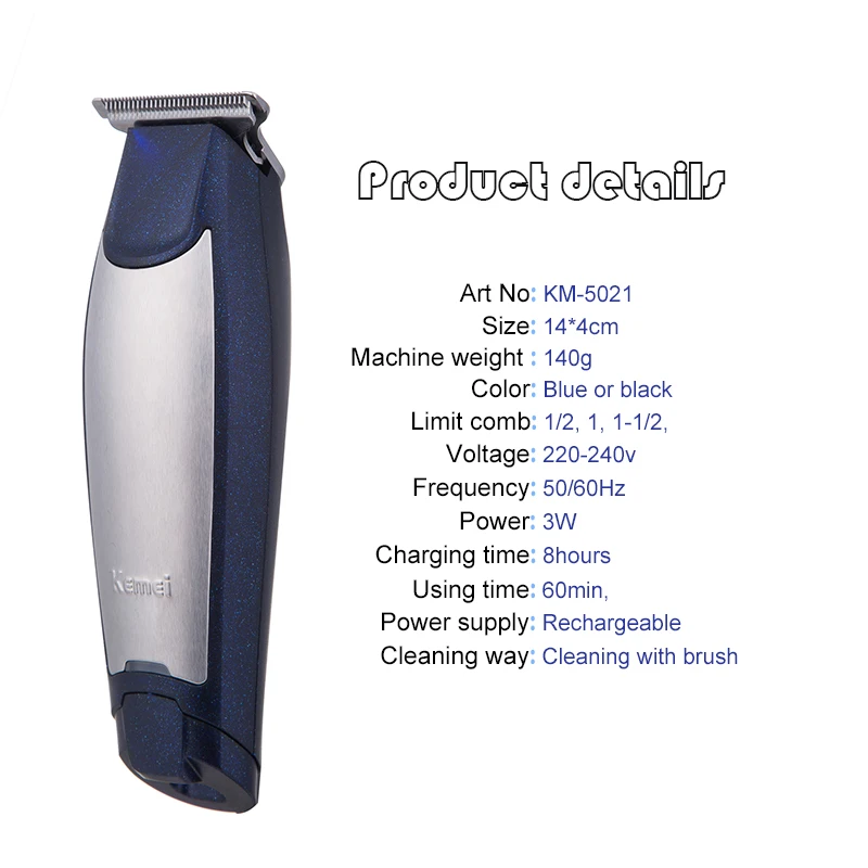 Beard Hair Trimmer Electric Hair Clipper Rechargeable Razor Barber Cutting Shaving Machine for Man