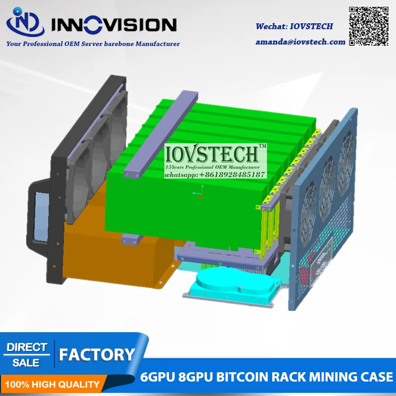 Лидер продаж чехол для биткоинов 6GPU 8GPU|case case|case rackcase c |