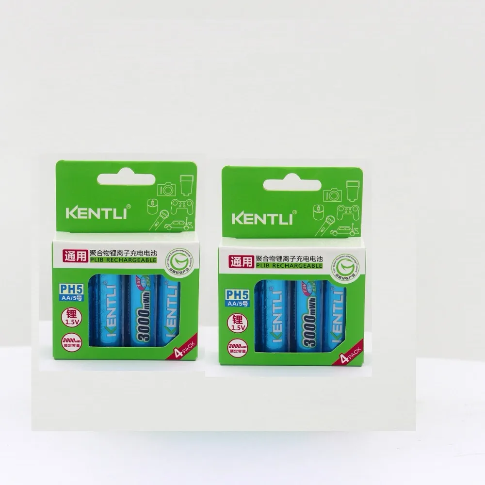 

8pcs 1.5v 3000mWh AA rechargeable Li-polymer li-ion polymer lithium battery