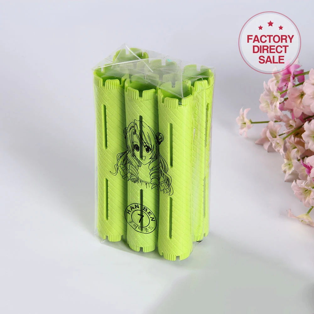 

6Pcs/pack Long Hair Rollers Curlers Rolling Hair Cold Perm Rods Bar Wave Hair Styling Tools Hairdressing Home DIY Tool Hot UN720