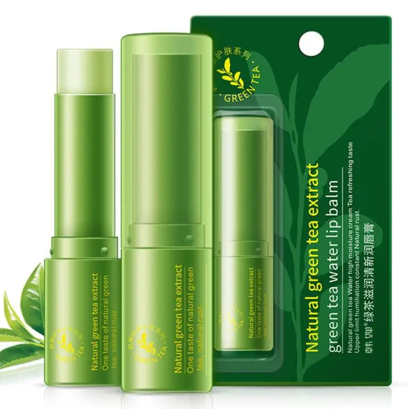 Hot Sale Makeup Lip Balm Green Tea Water Nutritious Lipstick