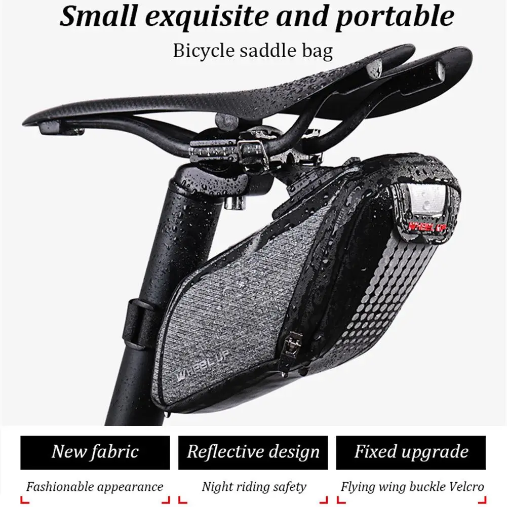 Wheel Up Shockproof Bike Saddle Bag Rainproof Reflective MTB Bicycle