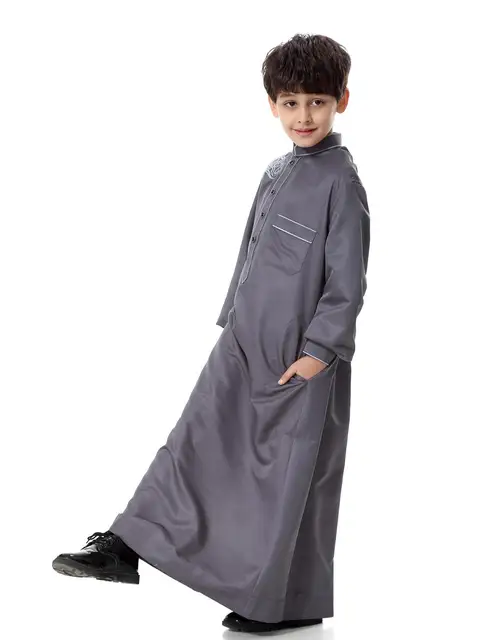 Kids Muslim Clothing Middle East Turkish Pakistan Dubai Robe Eid Ramadan  6-12 Years Old Boys Robes 80-165Cm 2022 Summer New - AliExpress