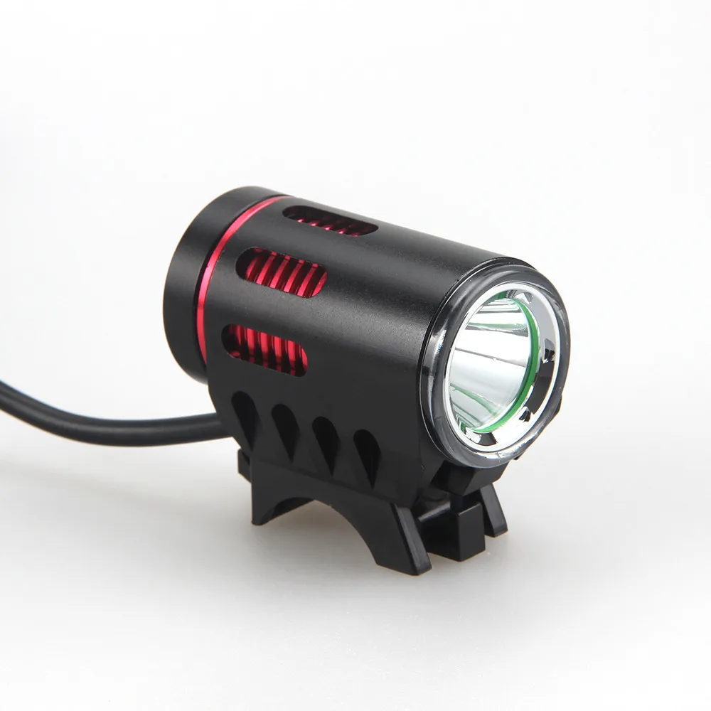 8,4 в 2000 люменов CREE XM-L2 светодиодный фонарь для велосипеда 4 режима белый светодиодный фонарь для велосипеда - Цвет: black with red