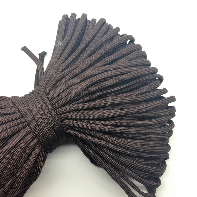 10 ярдов/лот Темно-коричневый Паракорд браслеты Веревка 7 нитей парашютный шнур Кемпинг Пешие Прогулки# SZ51 - Цвет: Deep Brown