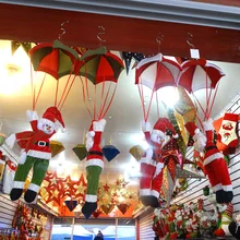  font b Christmas b font Home Ceiling font b Decorations b font Parachute 24cm Santa