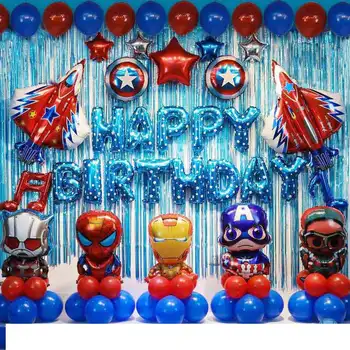 

American Superhero Birthday Celebration Happy Birrthday Aluminum Balloon Set Team Spider-Man
