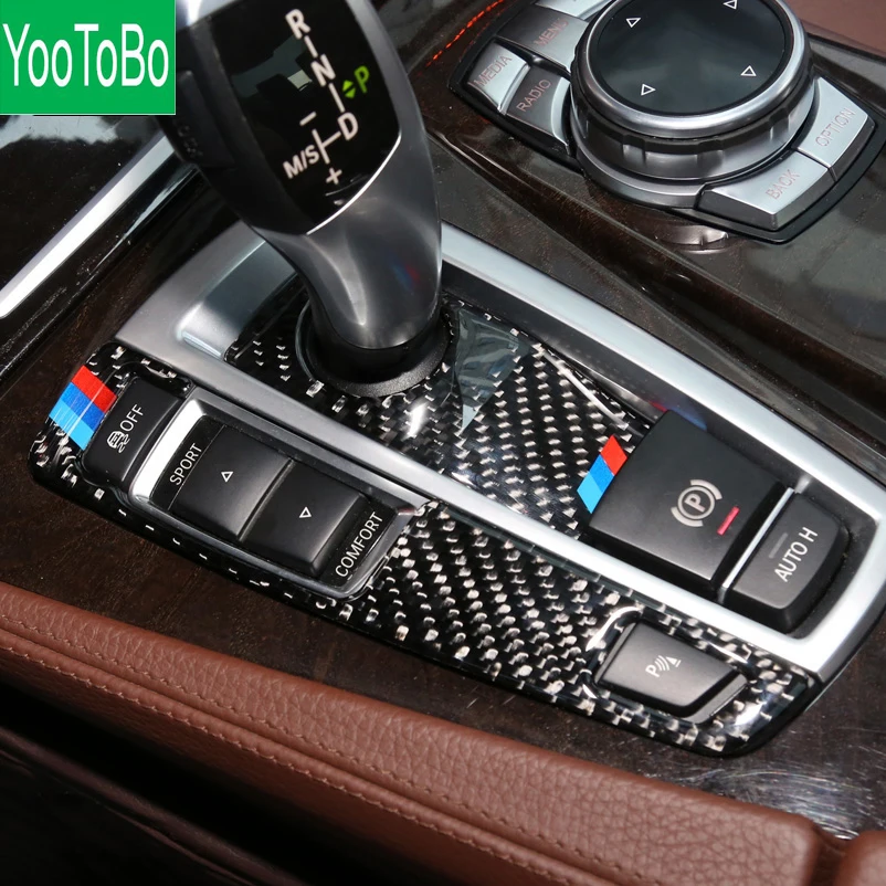 Для BMW F07 F10 F25 F26 из углеродного волокна сменная Автомобильная панель переключения
