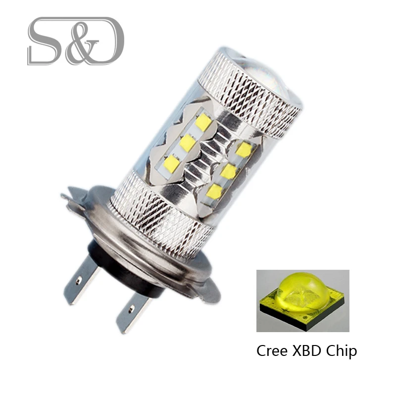 2 unids H7 bombillas LED cree chips xbd luces de niebla del coche 30 W 60 W 80 6000 K daytime correr DRL conducción Auto LED H7 lámpara 12 V|h7 lamp|lamp 12vled h7 - AliExpress