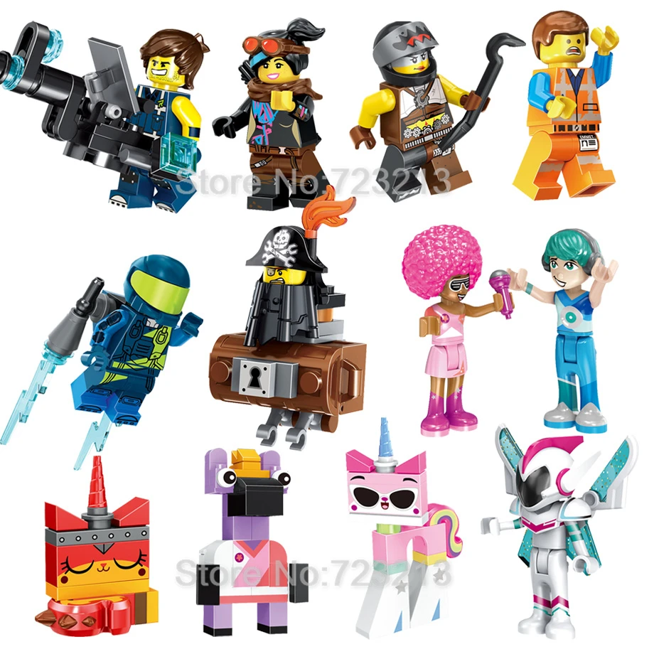 

Single Sale Fun Figure Emmet Melody Tempo Disco Kitty Legoingly Movie 2 Zebe Rex Lucy Sharkira Building Blocks Model Bricks Toy