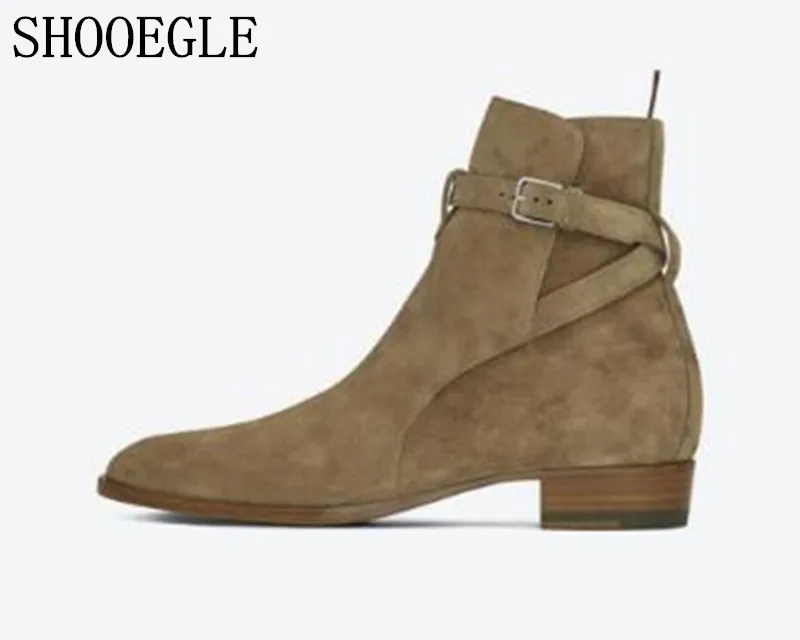 Motocicleta As Hombres Los Invierno Gamuza Estilo as Calle Tobillo Botas Zapatos Pic Pic De Shooegle Wyatt Clásico Justin Nueva Bieber wafq7