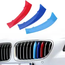 3pcs Car-Stylling Tri-Color Grille Insert Trims Front Kidney Grille Strips With Heat Resistance for BMW X3 F25 F26
