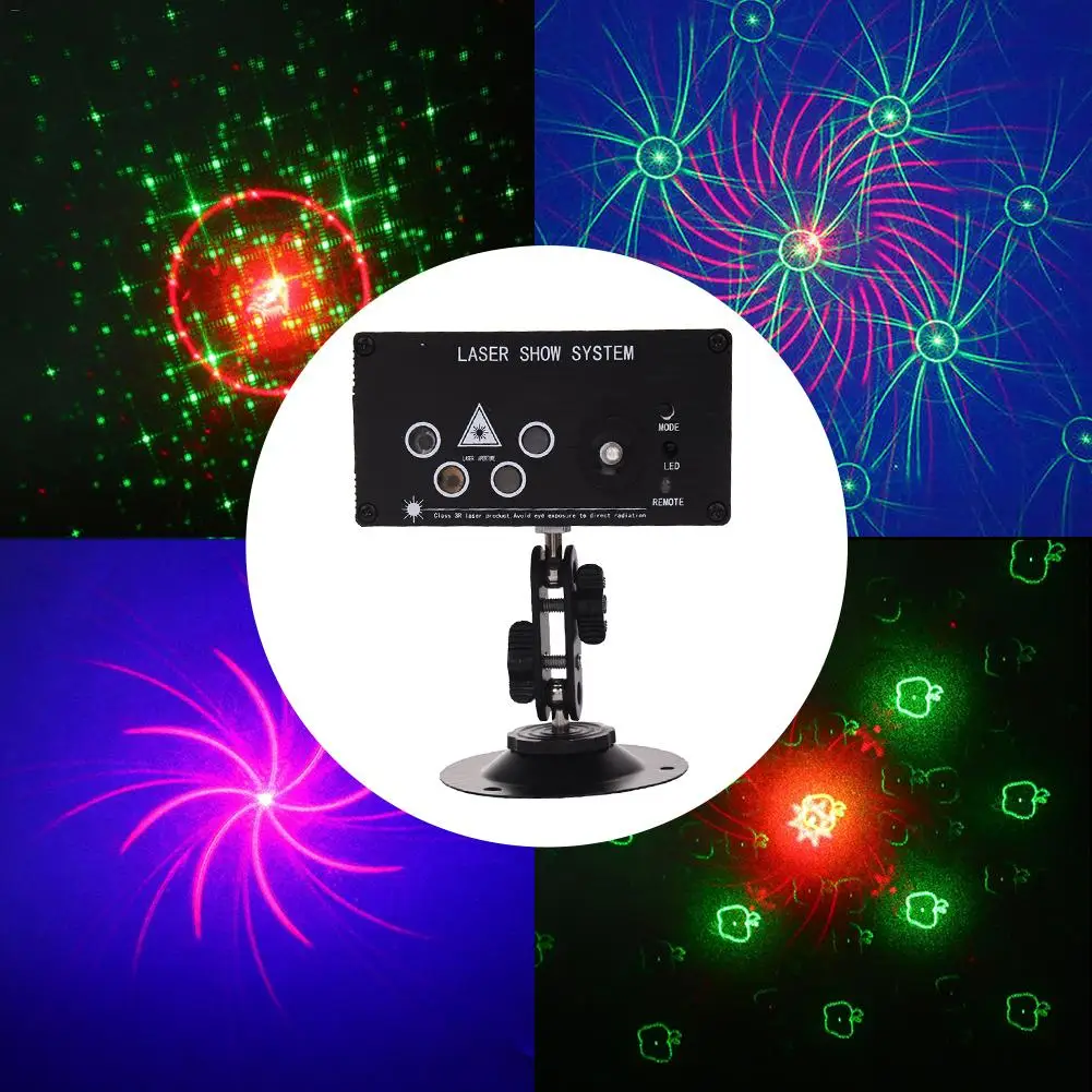 

DJ Laser Stage Light 5 Lens LED Stage Laser Light 4-Hole Laser 96 In One LED Stage Effect Lighting For Disco Light Xmas Party