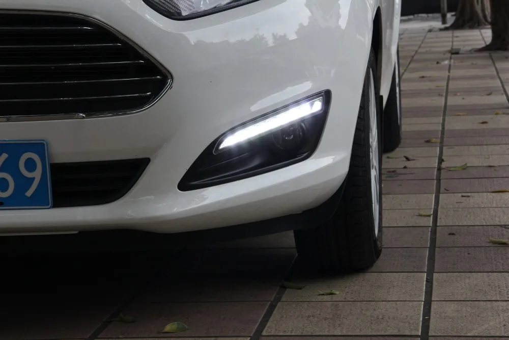 

Free shipping High quality Car-special led Led Daytime running lights For Ford Fiesta led drl fog lamp