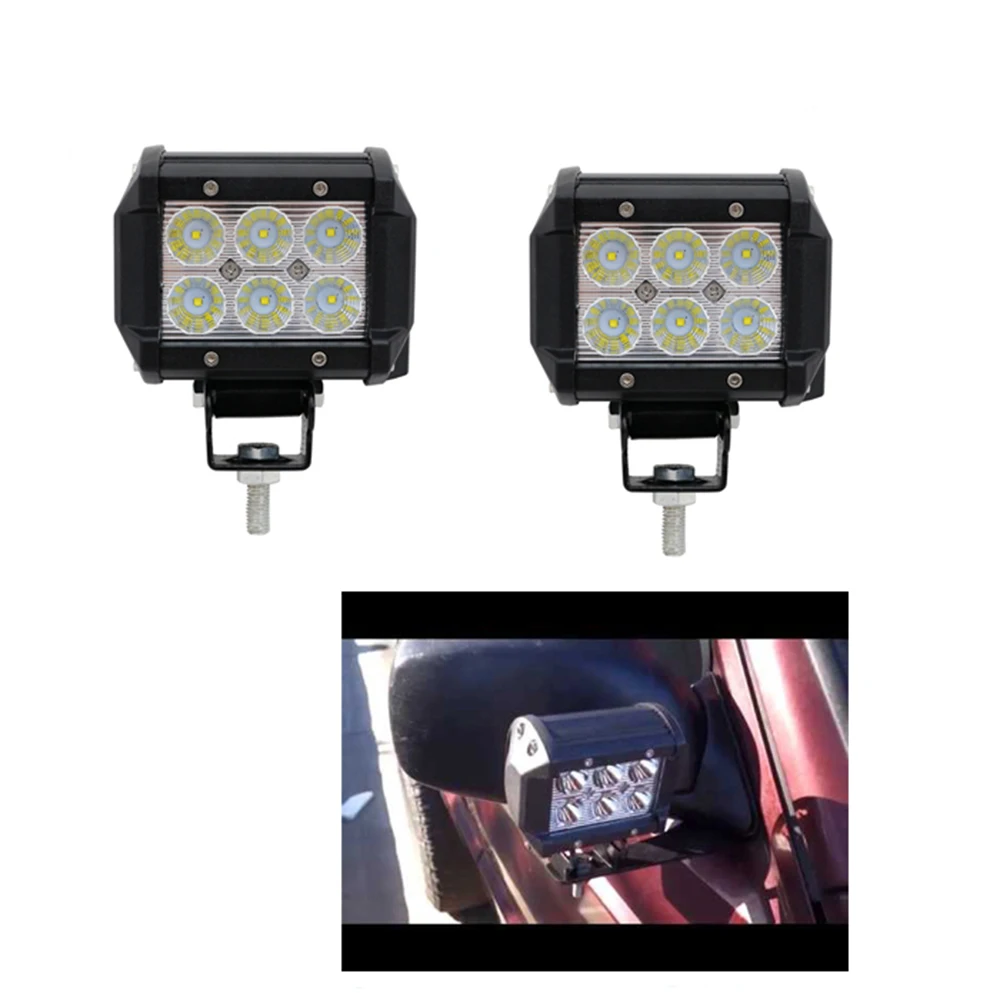 

ECAHAYAKU 2Pcs Flood Beam 4Inch 12V Led Light Bar 6000K 2400Lm Led Chip Spot Auto Replacement Parts For Jeep Bmw Audi Daf Honda