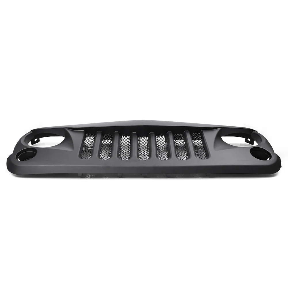Front Rugged Eagle Eye Grill Insect Proof Mesh Grille For Jeep Wrangler JK 2007-2017