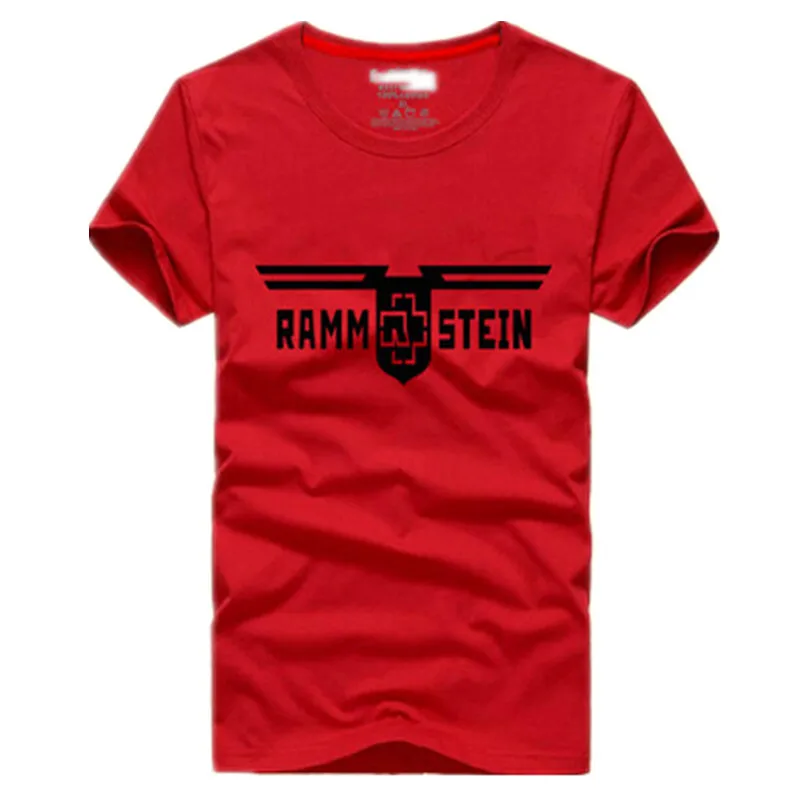 Rammstein T Shirts Hiphop Brand Print Mens Rock T Shirts Cotton Short