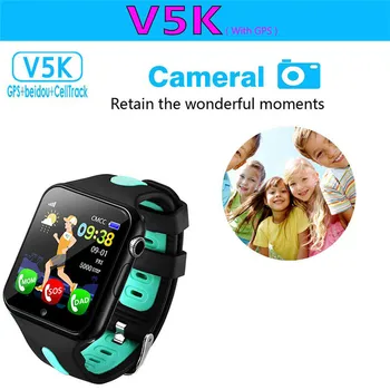 

V5K Children Smart Watch Phone GPS Location Tracker Anti-lost SOS Call Waterproof Smartwatch Camera For Android IOS 3E08