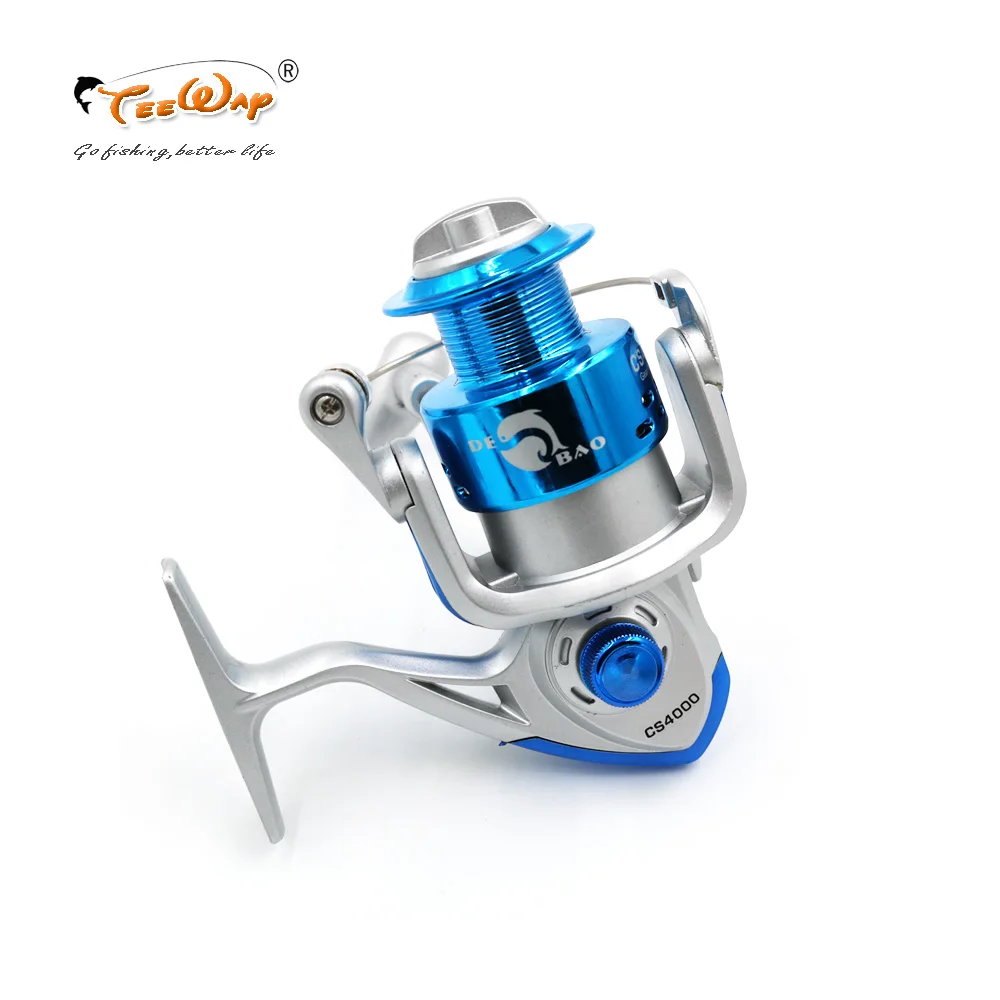 

Teeway 1Pcs CS-4000YL Plastic Spinning Fishing Reels Carp Ice Fishing Gear 5.2:1 Real 8BB Spool Fishing Tackles