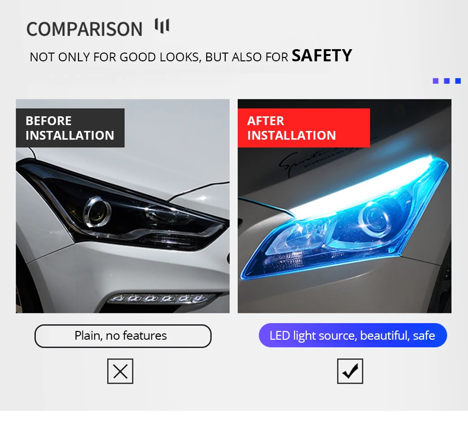 Car Atmosphere Light Strip LED Colorful Decorative Lights DC 12V24V 30CM 45CM Flexible External Turning Ambient Light for Car (3)