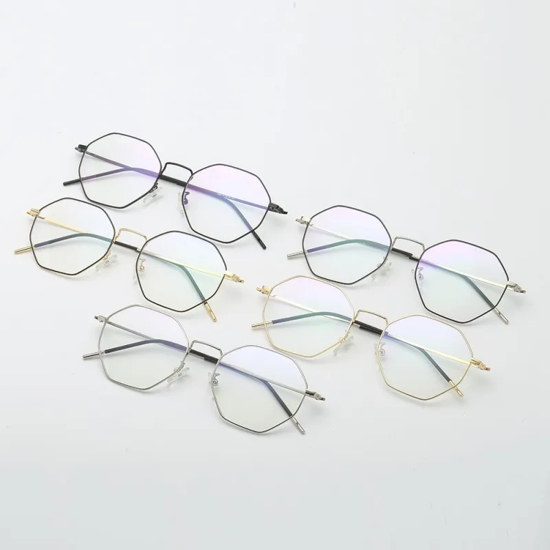 Модные женские мужские винтажные неправильный многоугольник оправа с прозрачными линзами очки в ретро-стиле оправа очки