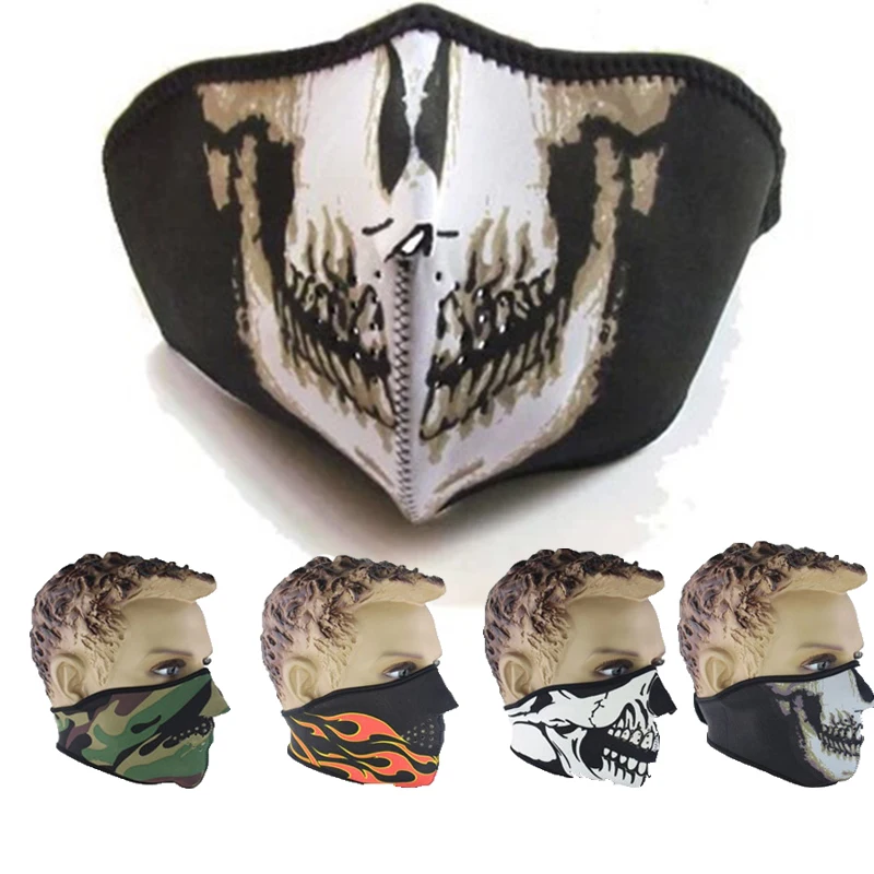 

Punk Neoprene Neck Warm Half Face Mask Winter Scarf Veil Windproof Bicycle Motorcycle Ski Snowboard Outdoor Balaclava Masks