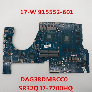 

High quality For 17T-W 17-W Laptop motherboard 915552-601 DAG38DMBCC0 With SR32Q I7-7700HQ CPU 1060M 6GB 100% full Tested