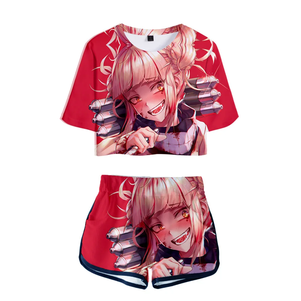 

My Hero Academia Women Outfits Two Piece Set Women Outfit 3D T-Shirt Women's Suit Shorts Summer Top Ensemble Femme Shorts Set