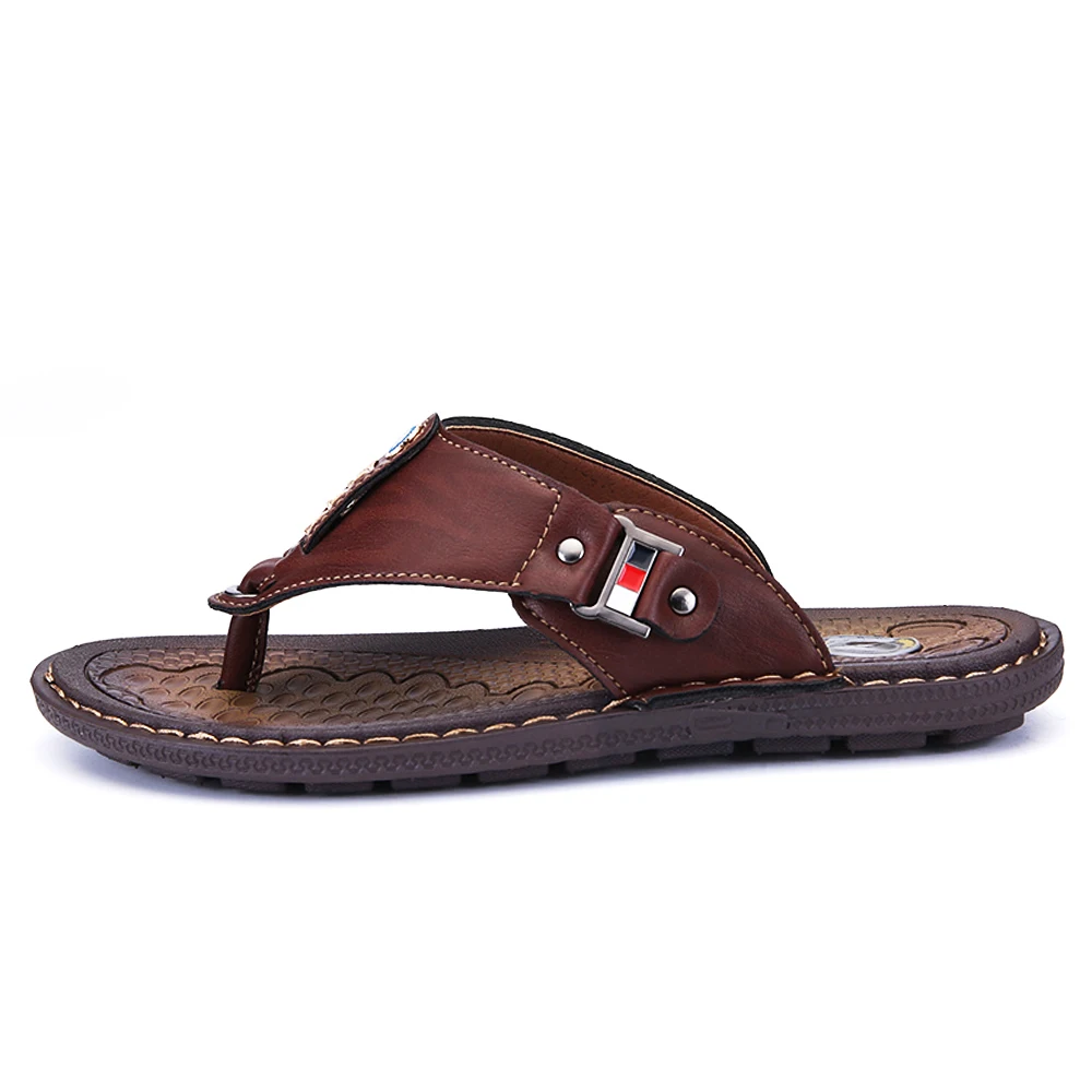 

ALCUBIEREE Branded Men's Casual Shoes Made of Leather Sports Shoes for Men Slippers for Slats 2018 Summer Shoes