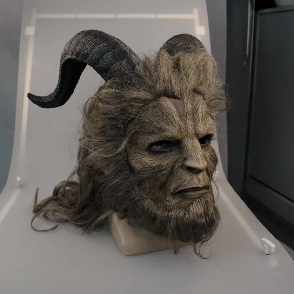 2017 Beauty And The Beast Mask Prince Mask Horror Beast Mask Handmad New Cosplay (4)