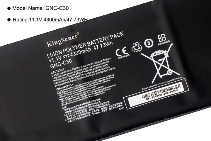 Kingsenr GNC-C30 аккумуляторная батареядля ноутбука Gigabyte 14 "P34G V1 V2 U2442 U2442N U2442S U2442V U24 U24F U24T U2442T U2442D U2442F серии