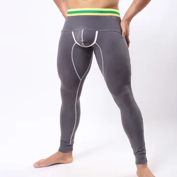 

2017 New Fashion Brand Solid Cotton Man Sexy Pouch Lounge Pants Gay Thermal Sleeping Pajama Leggings/Long Sleep Bottoms