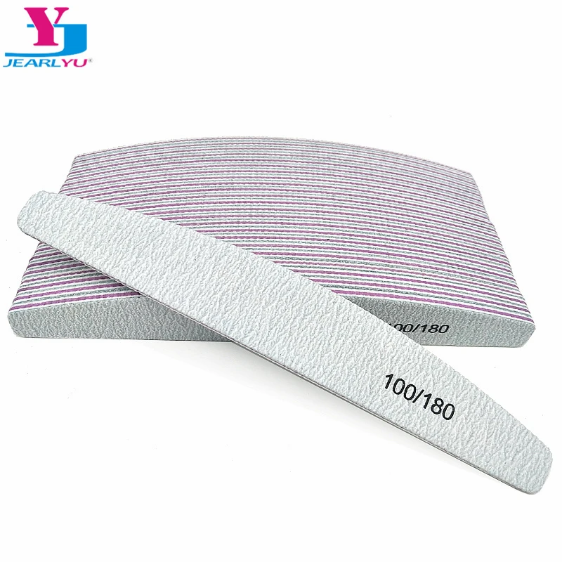 

50X Nail Files Washable Double-Side Emery Board Lima Unghie 100/180 Grit Nail Tips Sanding Buffering Salon Manicure e Acessorios