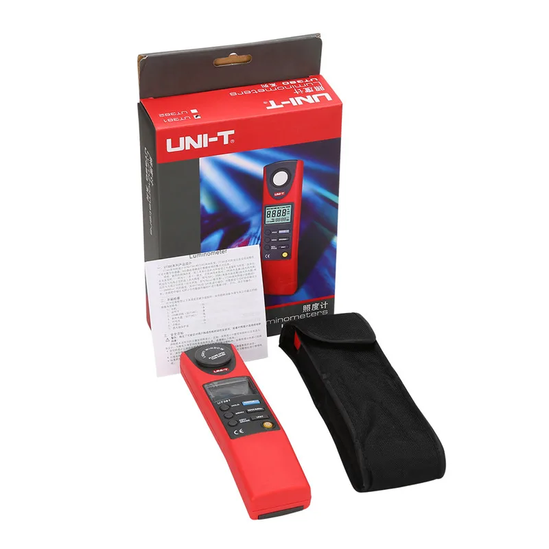 

UNI-T UT381 Professional Digital Luminometer Luxmeter Count 1999 date hold Auto Range llluminace Measurement LCD Light Meter