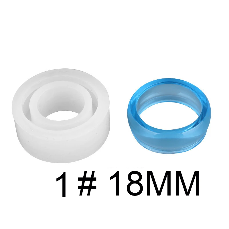 Кольца ювелирные изделия силиконовые формы для уф смолы ремесло кольцо из эпоксидной смолы плесень 3 вида стилей Изготовление ювелирных изделий инструменты - Цвет: A041-1-18MM